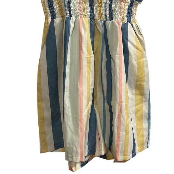 Emery Rose Women's Striped V-Neck Romper Multicolor XL Summer - Picture 4 of 14